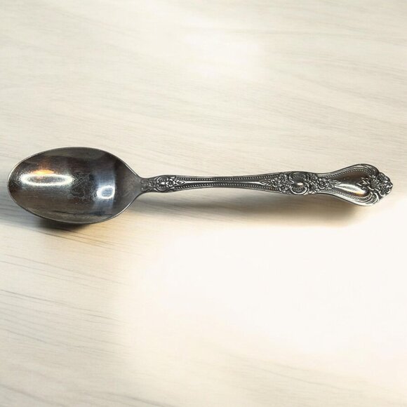 Precious Rose Stanley Roberts Rogers Co Stainless Teaspoon 1970s Korea - Picture 1 of 6